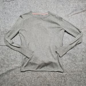 Lululemon Sweater Womens XS/S? Bring It Backbend Heathered Medium Grey Open Back